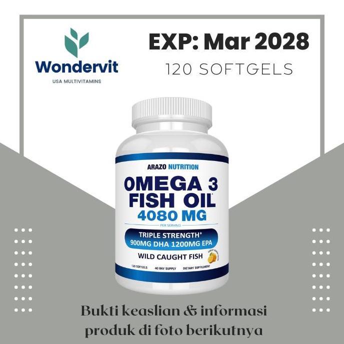 DANIANUR_SAKS - ARAZO NUTRITION OMEGA 3 FISH OIL 4,080MG HIGH EPA 1200MG DHA 900MG