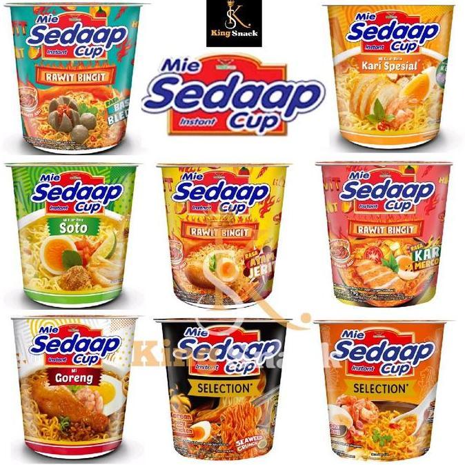 Mie Sedap Cup 1 Dus isi 12pc Mie Kuah Goreng All Varian Murah Instan Pedas
