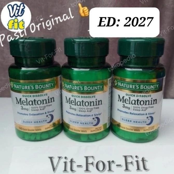 Nature's Bounty Melatonin 3 mg - 120 tablets || Sleep Aid 3mg Nature
