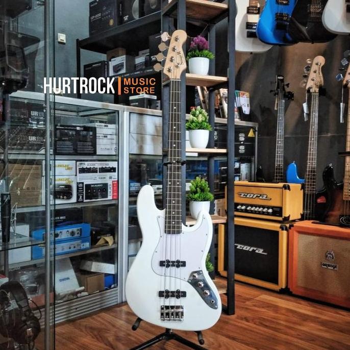 Murah Stinger Jazz Bass Guitar White Non COD