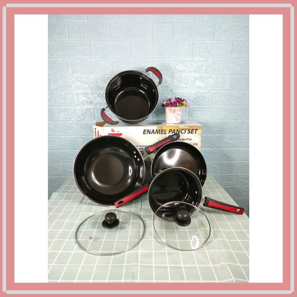 YOHOYO - Panci enamel set Happy Fun HF 218