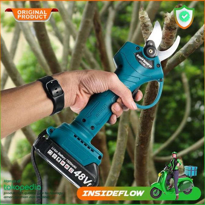 TERLARIS Gunting Mesin Potong Dahan Ranting Stek Bonsai Taman Elektrik Pruning