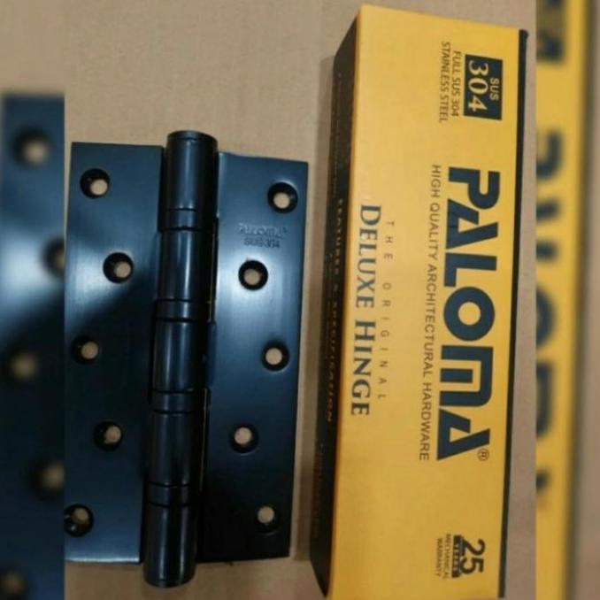 TERLARIS! PALOMA BHP 235 ENGSEL PINTU 6" INCH ENGSEL KUPU KUPU STAINLESS BLACK