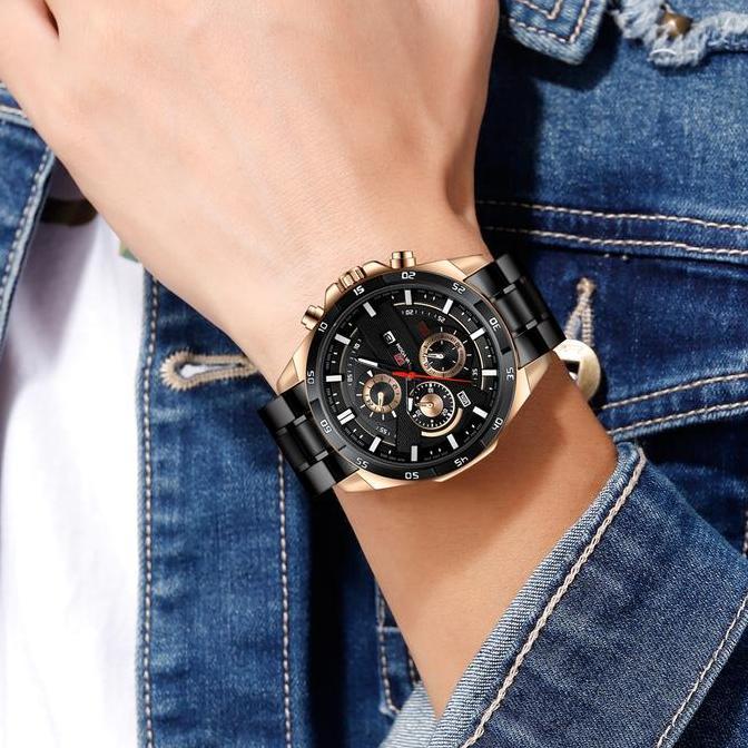 Wgwg- Jam Tangan Pria Vava Voom 216G Kronograf Kalender Analog Quartz Hadiah Watches