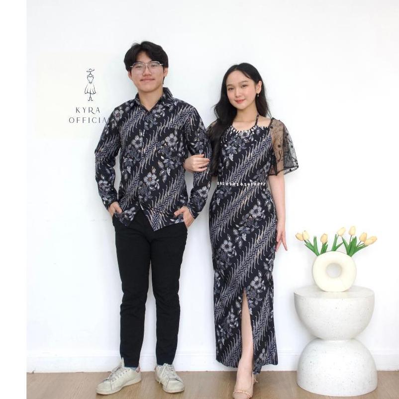 MEGA PROMO Mb [ KYRA ] DRESS MILANA BATIK (PREMIUM) / DRESS BATIK MODEL TERBARU / DRESS BATIK MODERN