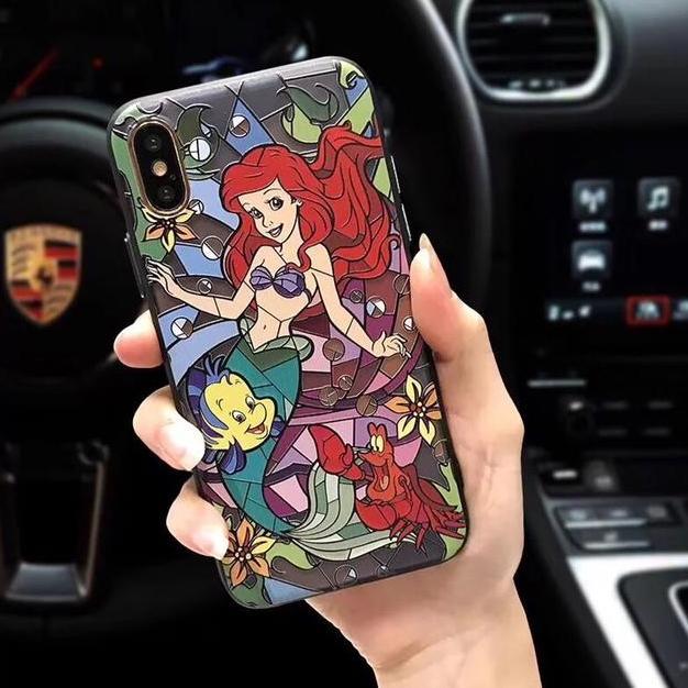 iphone case emboss princess ariel snow white aurora (TERBAIK) (TERBARU) (TERMURAH)