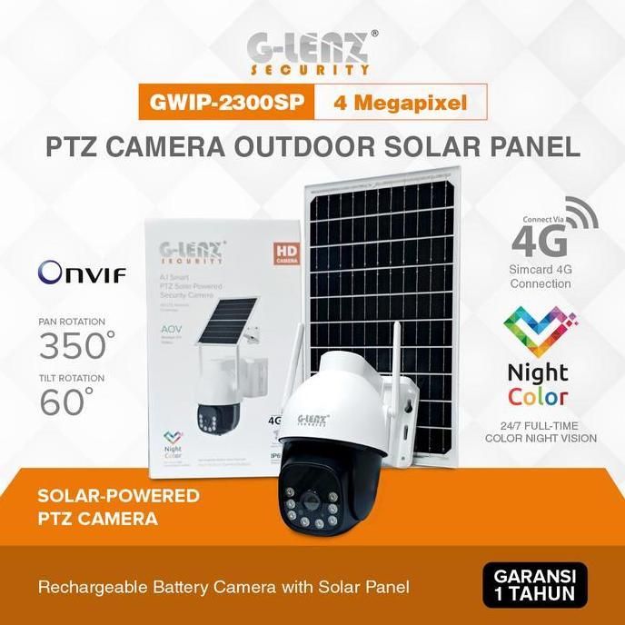 Scuritoi- Glenz Cctv Outdoor Sim Card 4G Gwip 2300 - Sp 4Mp | Camera Smart Cctv Ptz  Full Color Nigh