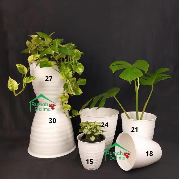 Gardenwill Pot Tawon Pirus 21 Cm/Pot Tawon Putih Pirus/Pot Plastik