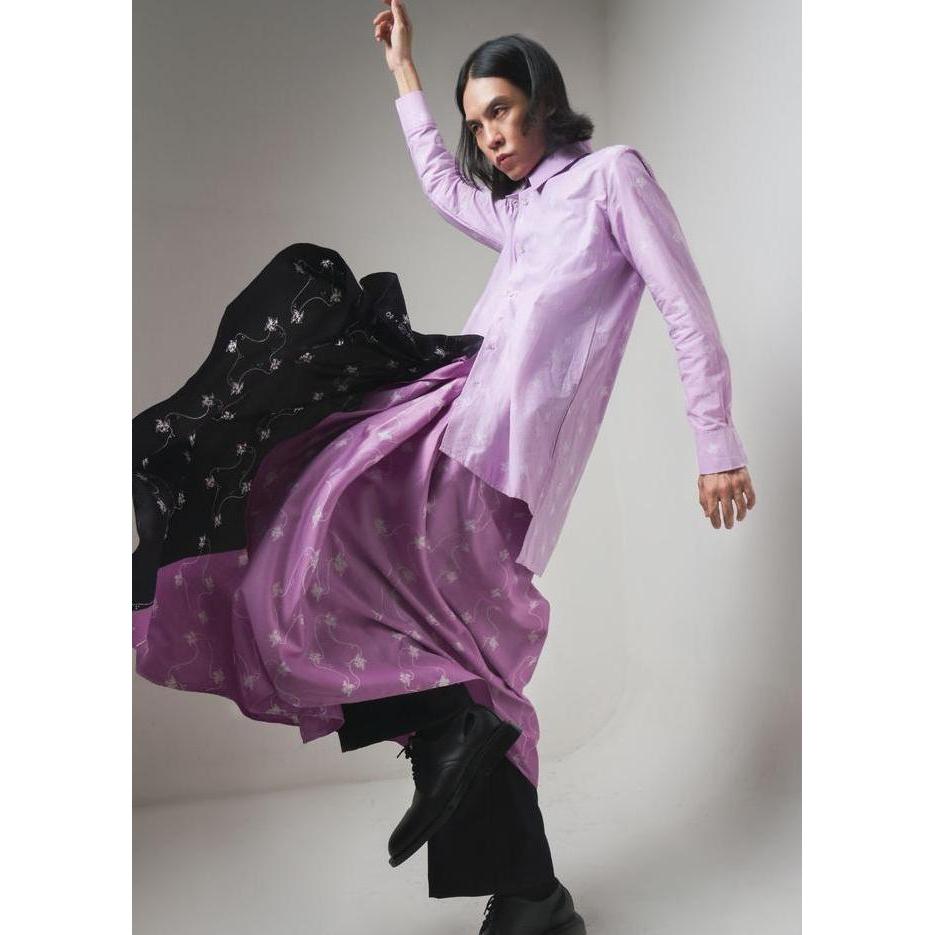 Lilac Gama Batik Shirt - OE x Wilsen Willim