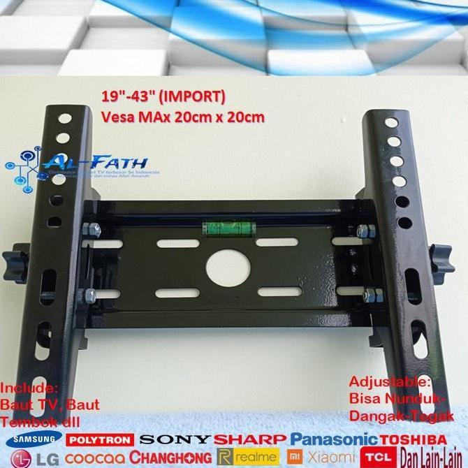 (Allthebest) Bracket TV POLYTRON 14 s/d 43 inch QUALITY Garansi 100% cocok