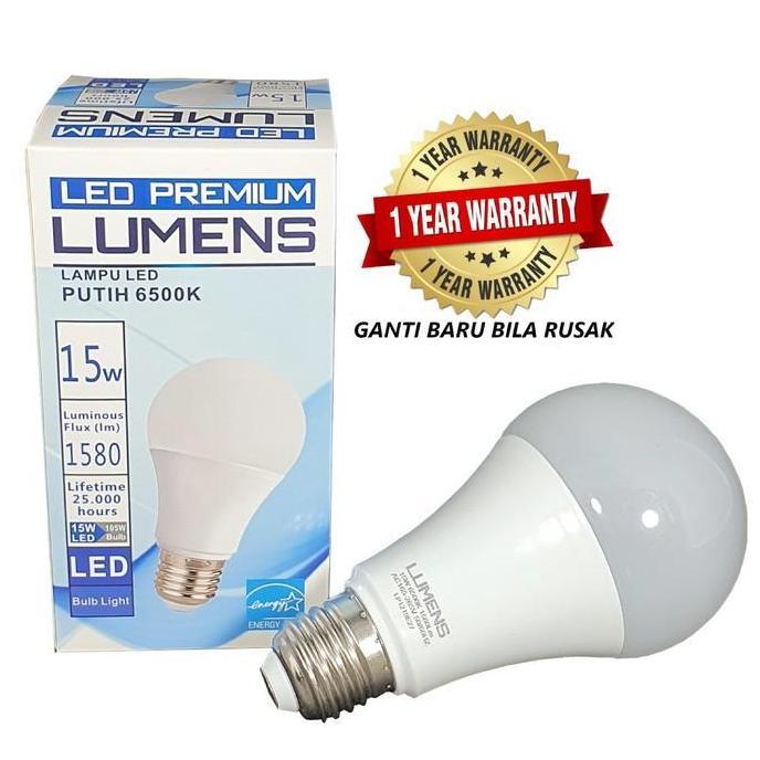 (Allthebest) Lampu LED LUMENS 15w 15 watt 15watt putih TERANG , 110++ Lm/W