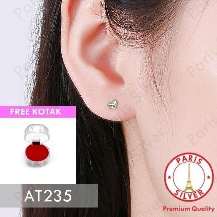 Anting Tusuk Perak Asli Silver 925 Asli Lapis Emas Putih Giwang Tindik Piercing Drat Ulir Pria Wanit
