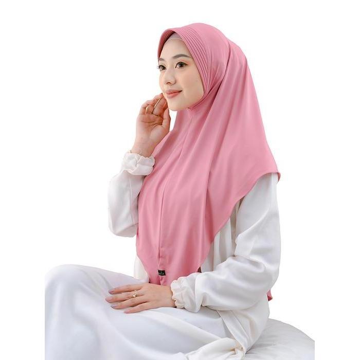 Jilbab Instan Jersey Jilbab Instan Pet Antem Bahan Kaos Model Terbaru - Navy