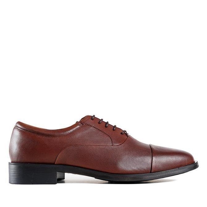 Kakikaki- Prabu - Arjuna 2.0 Brushed Brown Sepatu Kulit Oxford Pria Shoes Pantofel