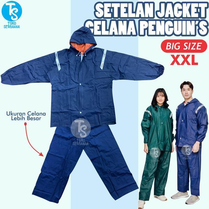 Jas Hujan Setelan Raincoat BIG SIZE Pria Wanita Penguin CX-7 (XXL)