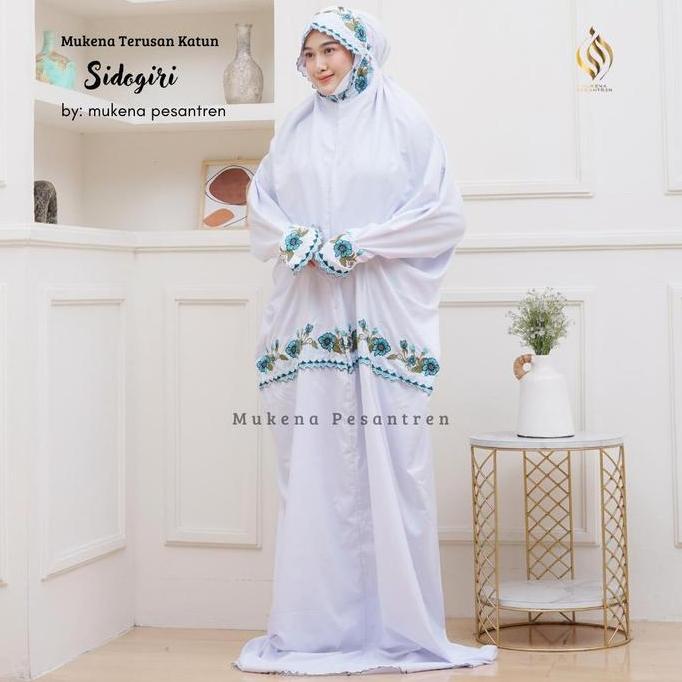 Otwkirim- Mukena Lajuran Santri Bordir Sidogiri Mukena Terusan Minang Mukena Pesantren