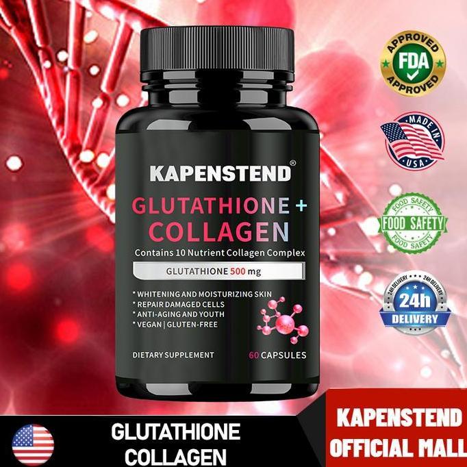 Healtiwi- Kapenstend Glutathione Whitening Collagen, 500Mg, Kapsul Glutathione
