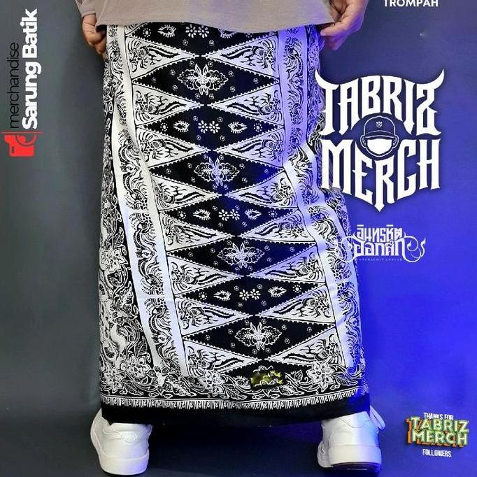 Otwkirim- Sarung Batik Motif Trompah Putih Original Pekalongan Pria/Wanita Exclusive Hand Made Kekin