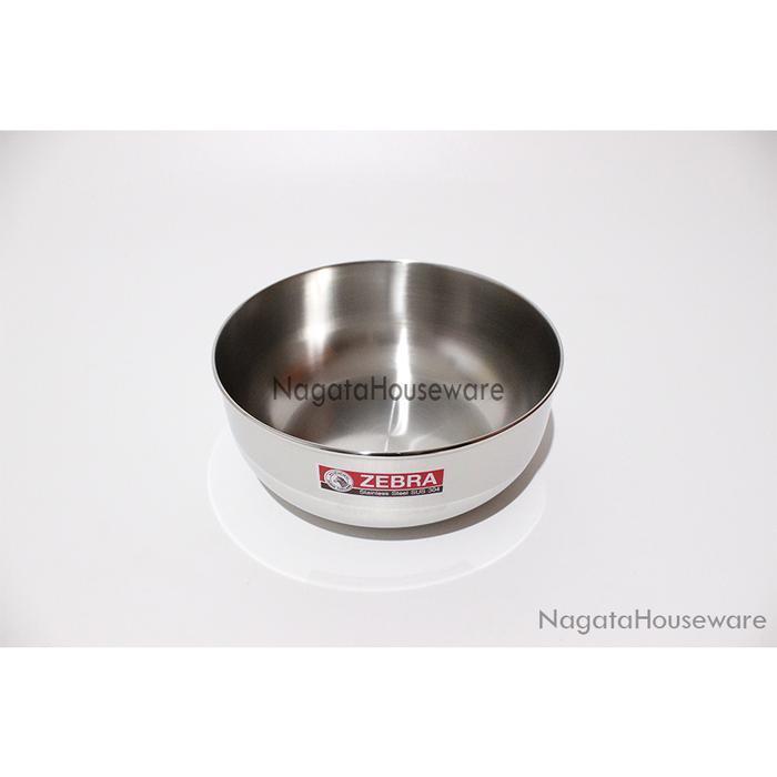 Mangkok Piring Makan Stainless Steel Water Bowl Zebra 111016 Melamin