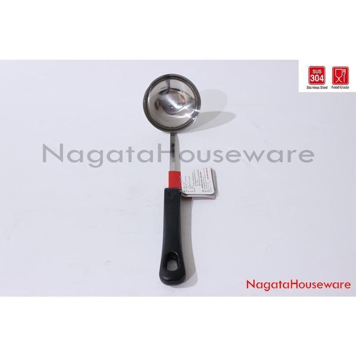 Centongan Stainless / Centong Zebra / Sendok Sop Chinese Ladle 3.2" Bakelite Handle Zebra 105207