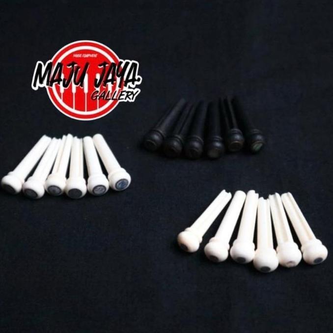 Pin Saddle Sadel Bridge Gitar Akustik Elektrik Tulang Bone Or Ebony High Quality