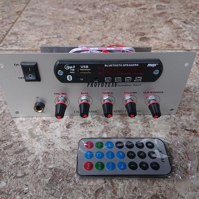 modul kit speaker aktif mono subwoofer plus USB player Bluetooth