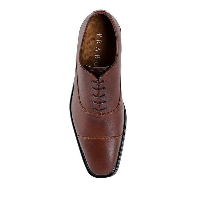 Kakikaki- Prabu - Sepatu Kulit Oxford Pria Naka Dark Brown-Cokelat Shoes Black
