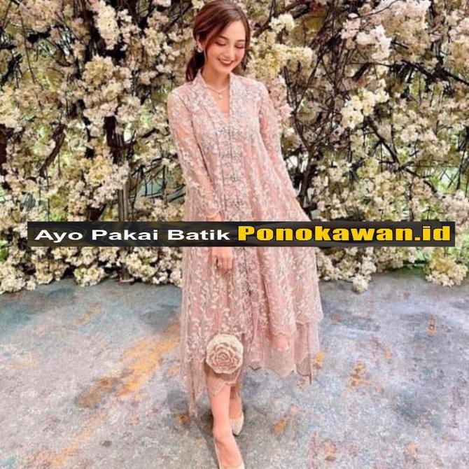kebaya dress modern brukat busui pesta kondangan premium