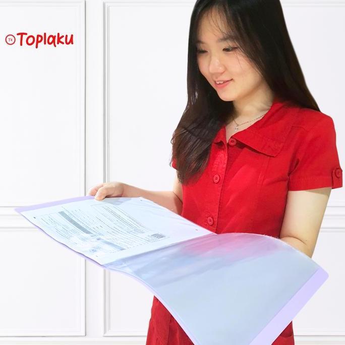 Doxdoc- Display Book A4 Premium Pastel Aesthetic Clear Holder Map Berkas Dokumen Plastik Ijazah Anti