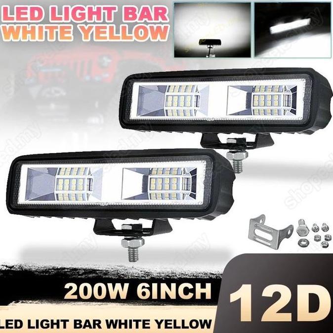 1PCS Lampu Tembak Sorot 12 mata 50 watt 6000k 12-24v anti panas lampu sorot foglamp motor mobil temb