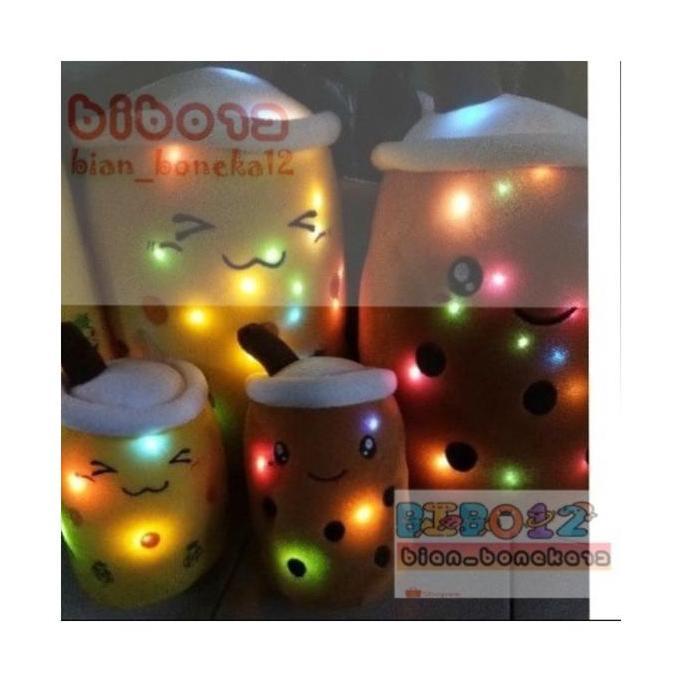 Gas,Cod- Boneka Boba Jumbo Nyala Lampu Led Sebesar Galon Tinggi 45Cm  Bahan Velboa Lembut Dolls