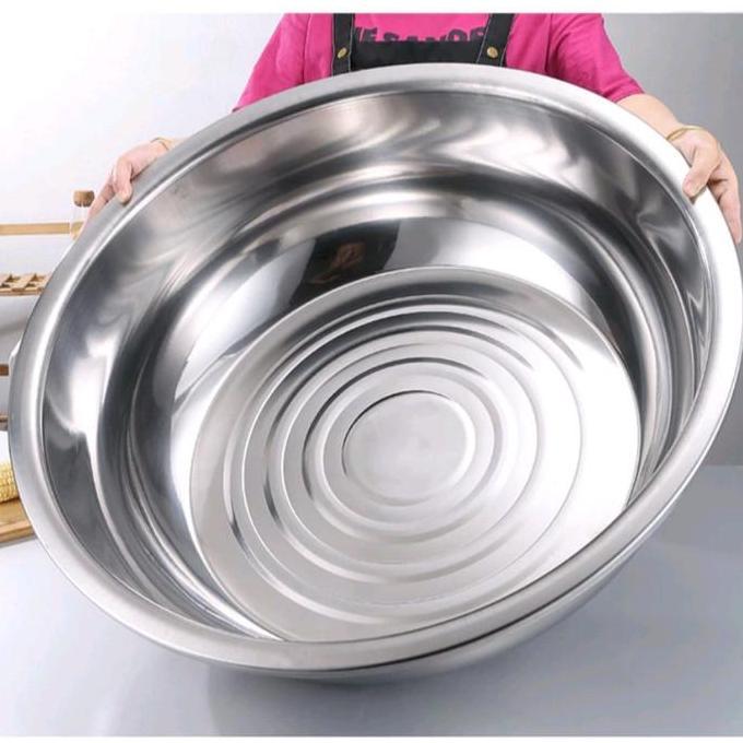 Baskom Stainless Steel Jumbo Baskom Stainless Besar Serbaguna 70cm