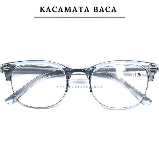 Cute- Kacamata Plus / Kaca Mata Baca Frame Transparan Lensa Super Fokus Untuk Perempuan