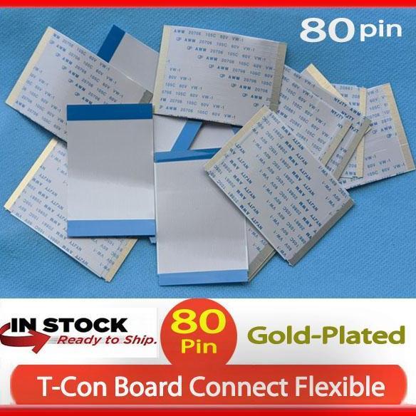 Lansungkirim- Compatible T-Con Flexible Cable 80 Pin Awm 20706 20861 20941 Samsung, Lg, Huaxing, Boe