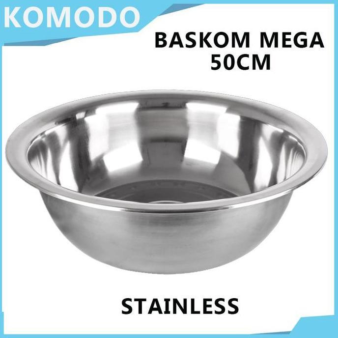 BASKOM STAINLESS BESAR / BASKOM JUMBO / BASKOM MEGA KOMODO 50 CM