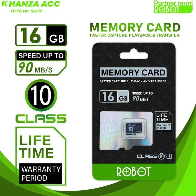 Lansungkirim- Robot Kartu Memori Hp Micro Sd 16Gb Class 10 Memory Card Original Bergaransi Resmi