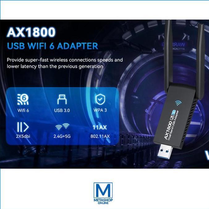 Lansungkirim- Usb 1800 Mbps Wifi 6 Dual Band 2.4Ghz 5Ghz Wireless Dongle Adapter