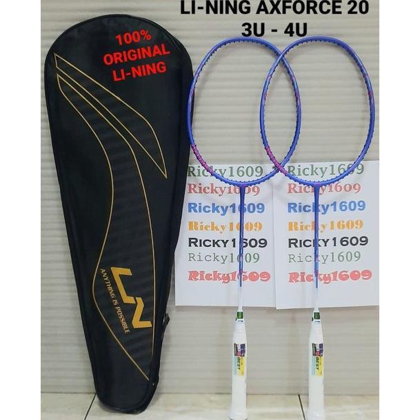 RAKET BADMINON LINING AXFORCE 20 - 3U/4U - BOX WING FRAME - HEAD HEAVY - SONIC BOOM SYSTEM - ORIGINA