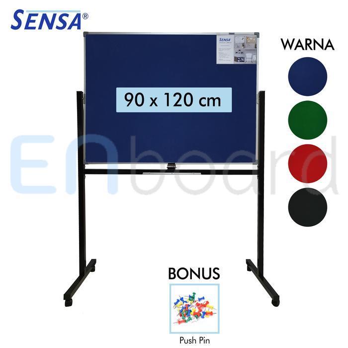 Softboard Cork Board / Papan Mading Standing Bludru Sensa 90 x 120 cm