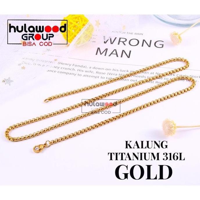 Goldsand- Kalung Rantai Mci Titanium Stainless 316L Premium Pria Wanita Anti Karat / Kalung Rantai P
