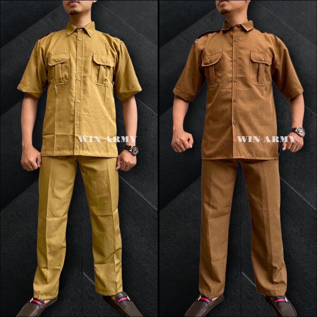 PREMIUM SERAGAM KEKHI PRIA SERAGAM PEMDA PRIA BAJU PEMDA PNS SERAGAM DINAS KEKHI PNS SERAGAM PDH
