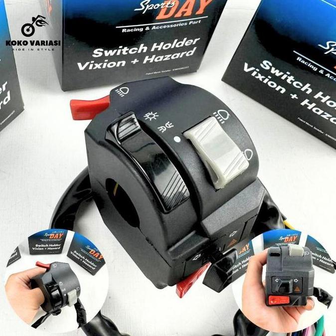 Look- Holder Saklar Kiri Vixion Hazard Sportday Vixion Old Day Lampu Motor