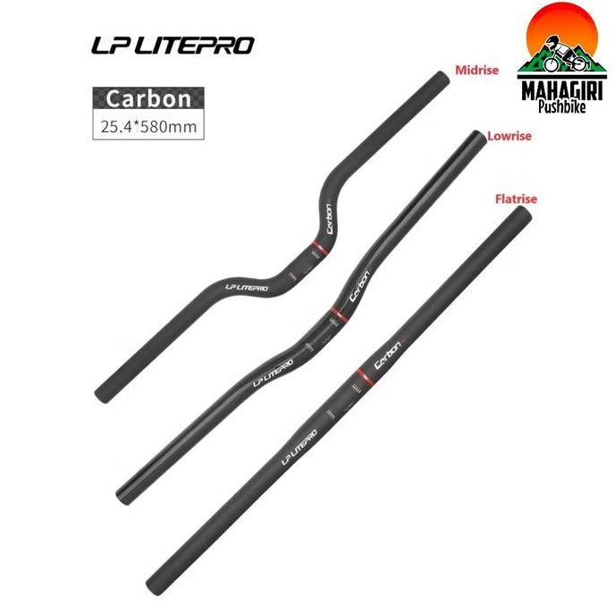 Handlebar carbon litepro stang setir lite pro flat lowrise midrise pushbike balance bike sepeda anak