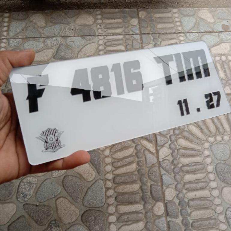 COD plat nomor motor akrilik free custom nomor dan nama