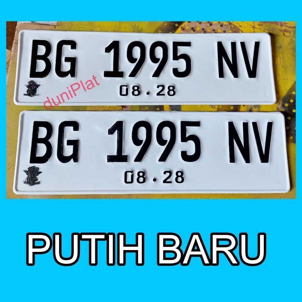 Buat Plat Nomor Mobil Putih sudah ada logo plat mobil font baru/font standar DP05