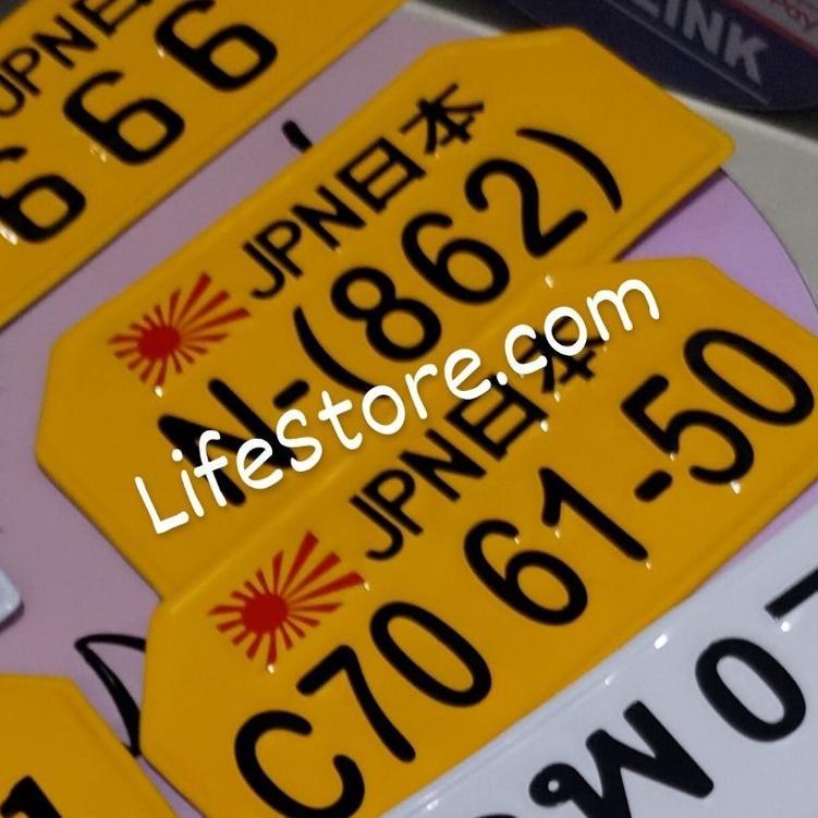 COD Plat nomor motor hiasan custom model jepang