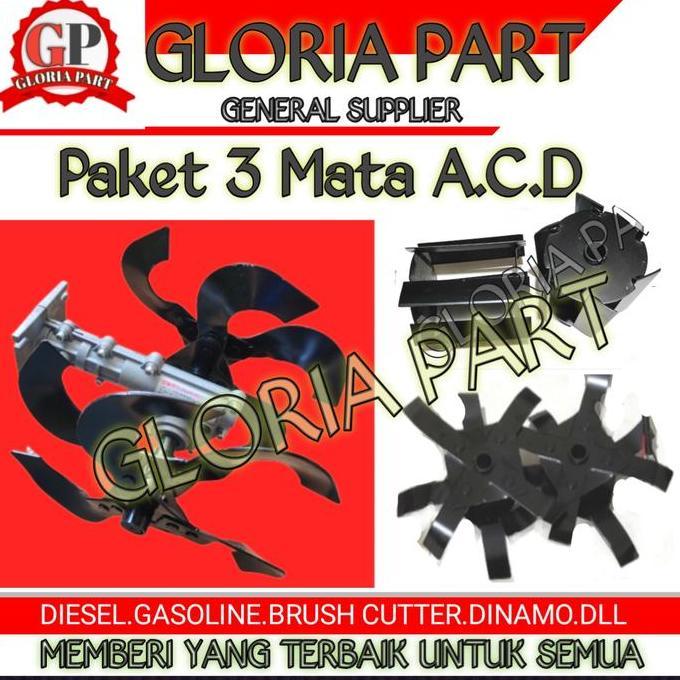 Cultivator/Mini Tiller Head (Paket 3 Mata) Pekan Promo