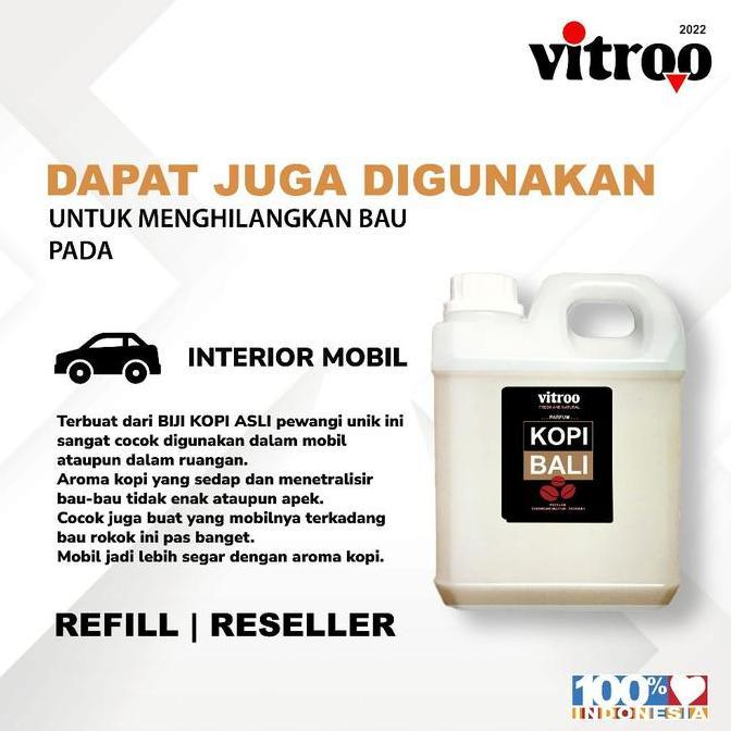 PROMO REFILL Parfum Kopi Bali 1 LITER RESELLER Multiguna / Pengharum Pewangi Sepatu Helm Jaket Lemar
