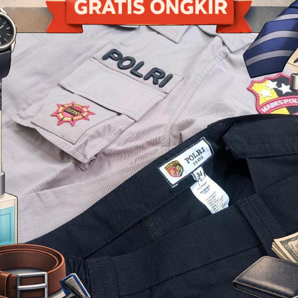 Seragam Pdl Tactical Coklat Brimob Jatah Pembagian 2024 Bahan Halus