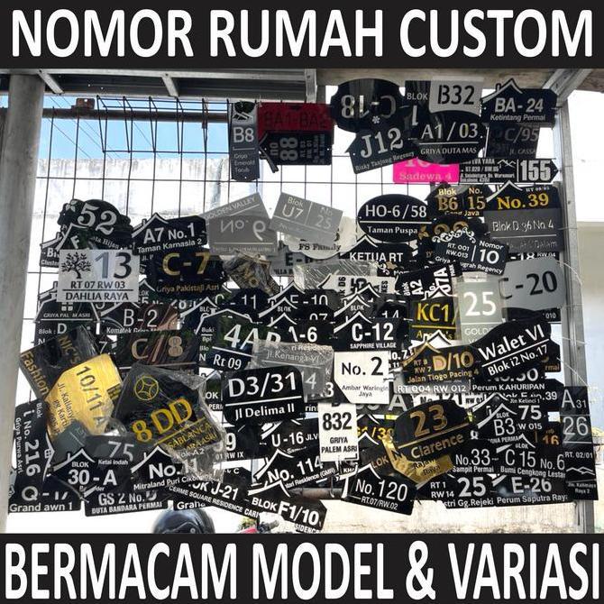 TERBARU Nomor Rumah Custom Acrylic Stainless Semua Model dan Ukuran